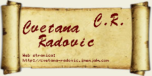 Cvetana Radović vizit kartica